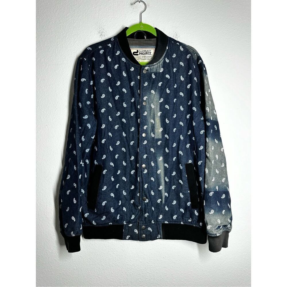 Rare Vintage D-Struct Project Men’s Denim Jacket Sz L Button Up See Description